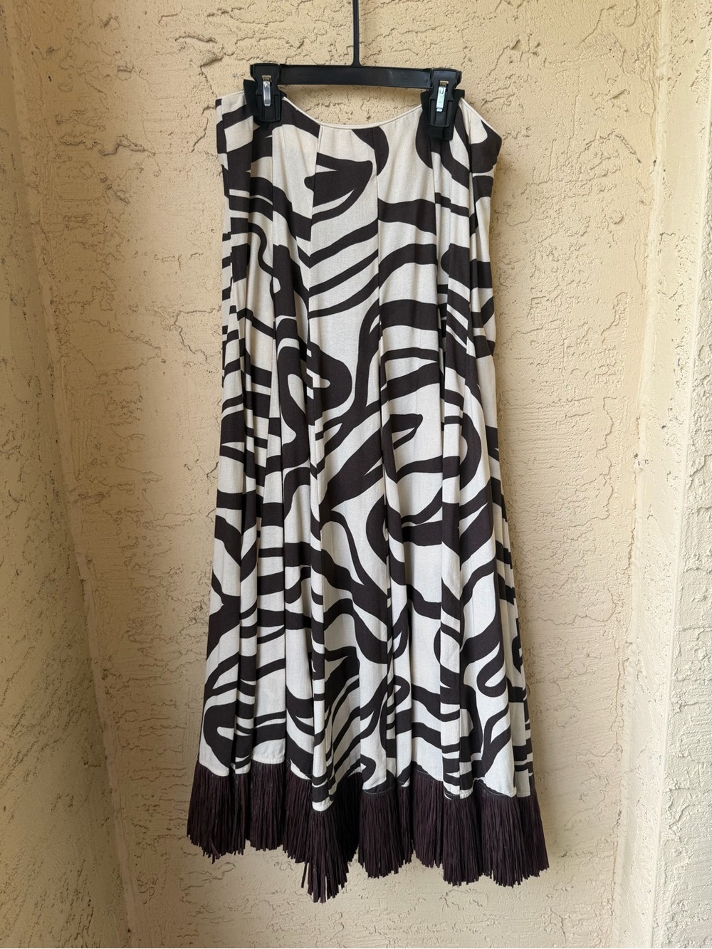 Antonio Melani x M.G. Style Somers Swirl Print Linen Blend Straw Trim 2 Piece 10 - Picture 9 of 13